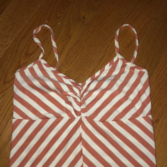 Forever 21 coral & white striped sweetheart tank - Picture 3 of 4